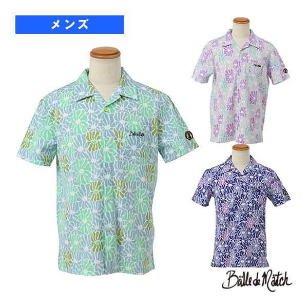 [バルデマッチ テニス・バドミントンウェア（メンズ/ユニ）]アロハ風プリントシャツ／メンズ（BDM-D1107） バルデマッチ テニス・バドミントンウェア『メンズ/ユニ』 アロハ風