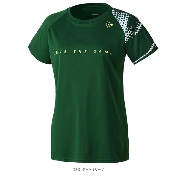 dunlopテニス、バドミントンTシャツ L グリーン dunlopテニス、バドミントンTシャツ L グリーン dunlopテニス