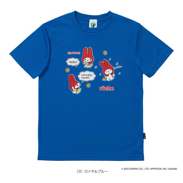 ローチェ『roche』 テニス・バドミントンウェア『メンズ/ユニ』  サンリオキャラクターズrocheコラボTシャツ/My Melody/ユニセックス『S0003』｜luckpiece｜03