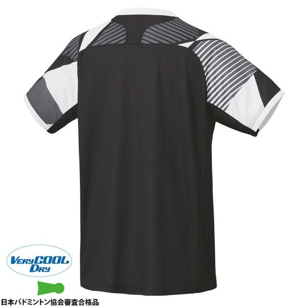 YONEX バドミントン ウェア 黒/紫　メンズ　M YONEX（ヨネックス） バドミントンウェア『メンズ/ユニ』 ゲームシャツ