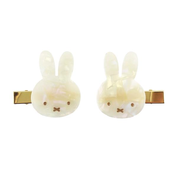 Miffy（ミッフィー） MFマーブル 前髪クリップ ホワイト 粧美堂