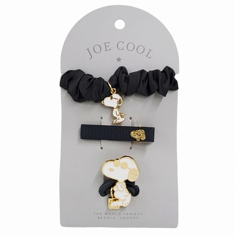 SNOOPY スヌーピー ヘアゴム & ヘアクリップ セット GRAY ヘアアクセ