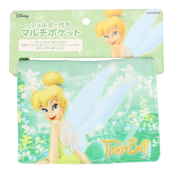 ポーチ 大きめ　移動ポケット　ティンカーベル　女の子 ピーター・パン ティンカーベル ショルダー付マルチポケット ピーター