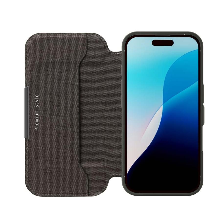 Premium Style iPhone 16用 ガラスフリップケース キャンバス