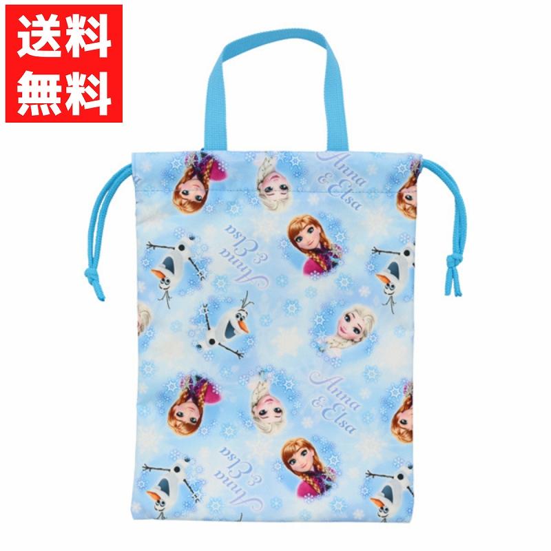 Disney シューズバッグ 総柄縦型巾着 アナと雪の女王 アナ雪