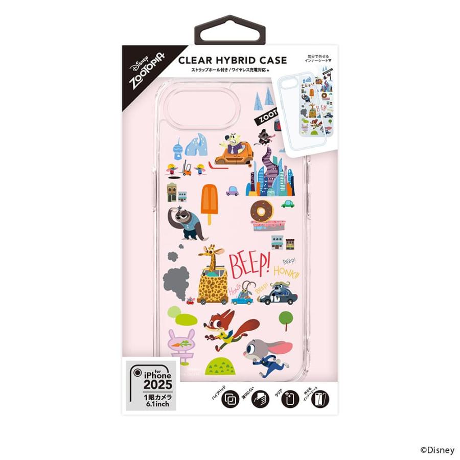 Disney（ディズニー） iPhone 16e用 クリアハイブリッドケース