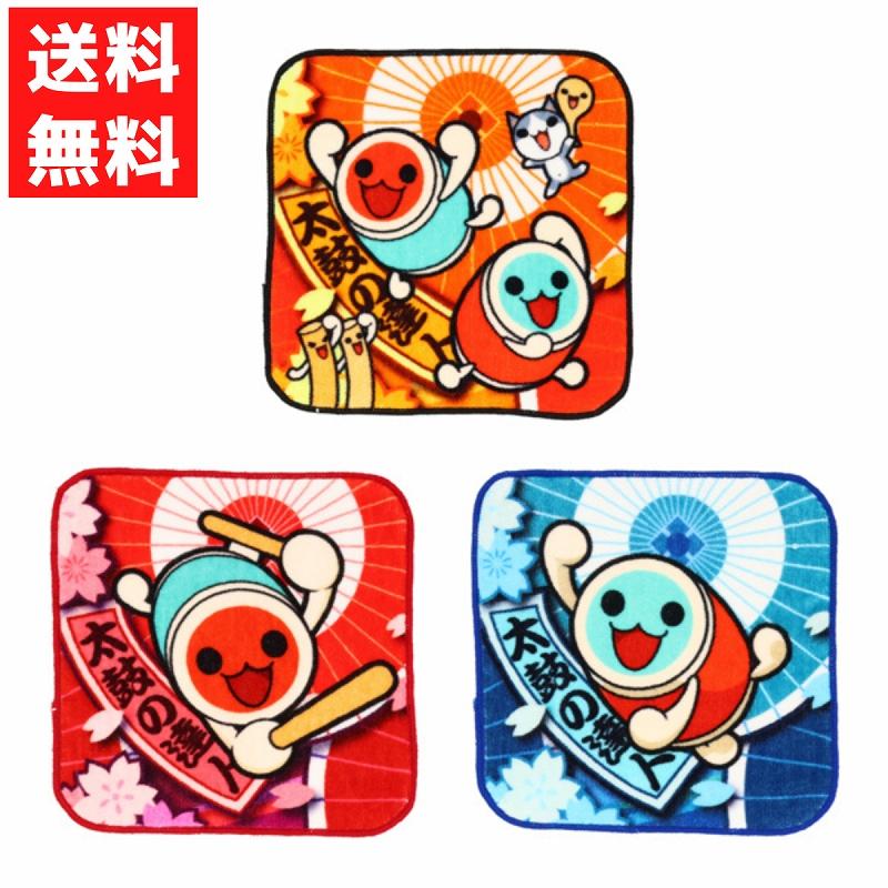 ❤️SALE❤️太鼓の達人❤️ ハンドメイド　バチ4本セット　希少レア物 ミニタオル 3枚組 太鼓の達人 タオルハンカチ 入園 入学 新学期 小学生