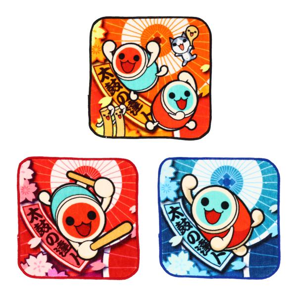 ミニタオル 3枚組 太鼓の達人 タオルハンカチ 入園 入学 新学期 小学生