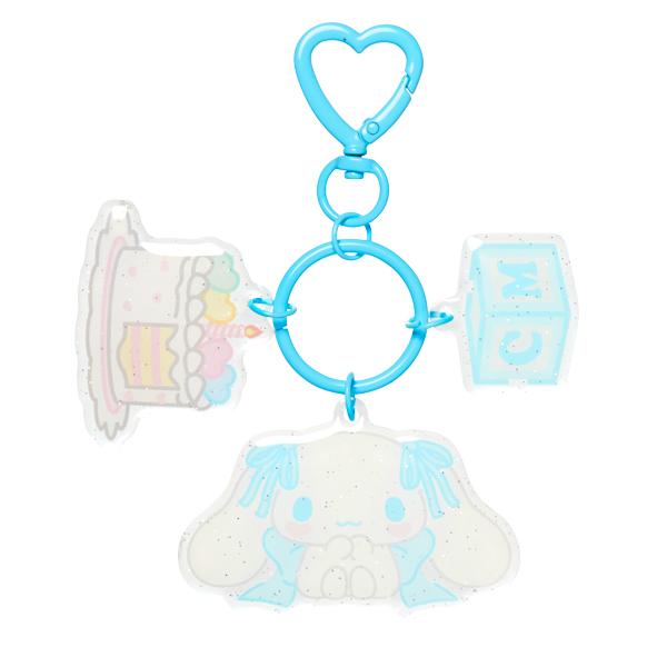 シナモンロール サンリオ ブルーラメ ミニチュア キーホルダー アクセサリ シナモンロール サンリオ ブルーラメ ミニチュア キーホルダー