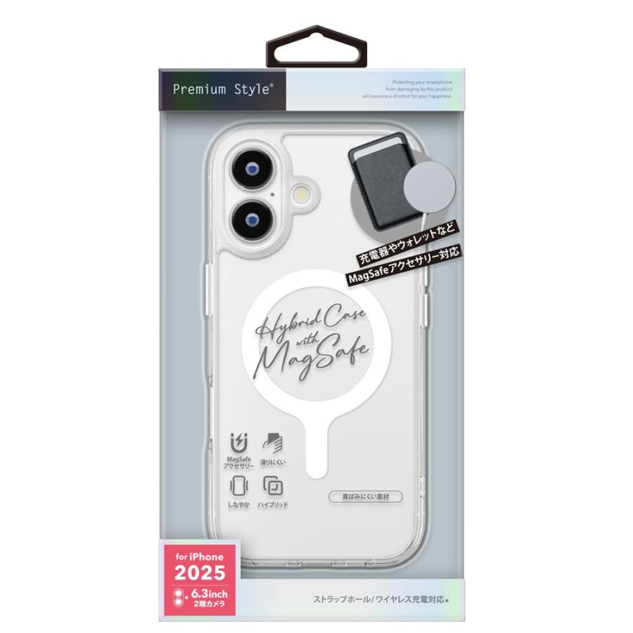 Premium Style iPhone 17用 MagSafe対応 ハイブリッドケース クリア