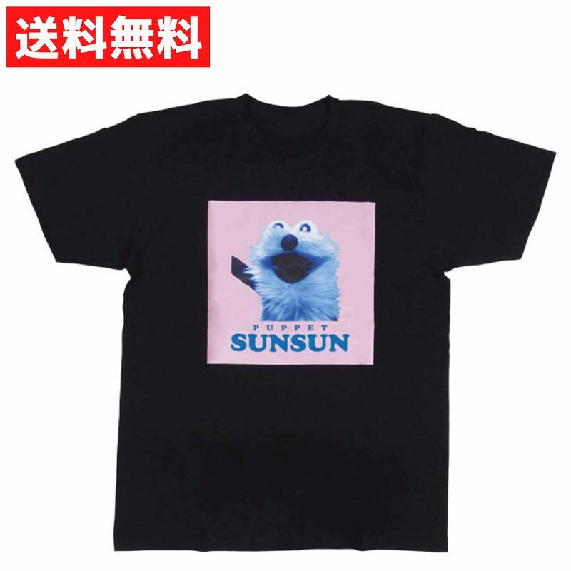 パペットスンスン Tシャツ にこにこ BK 半袖 ブラック プリント PUPPET