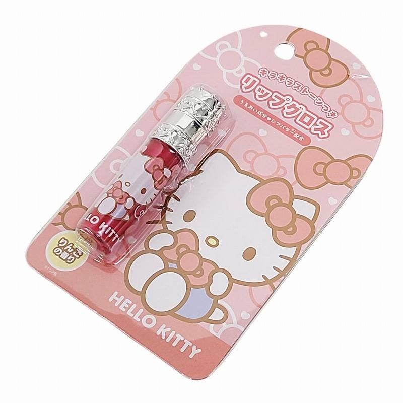 ハローキティ キッズコスメ サンリオ ストーン付リップグロス 子供用