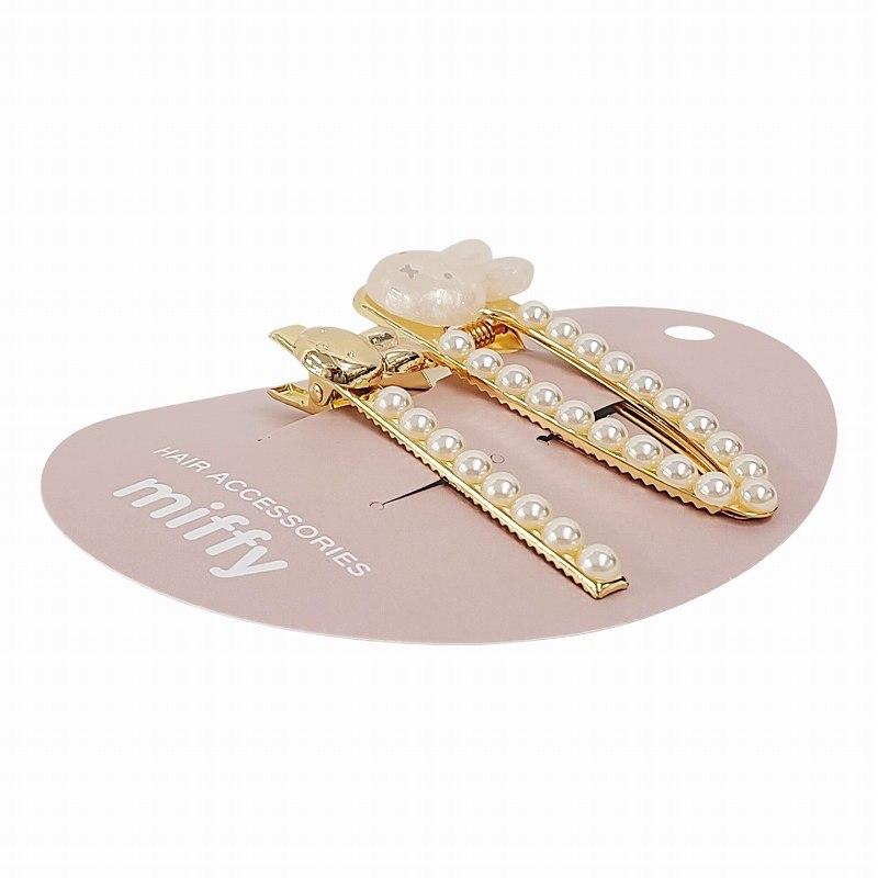 Miffy（ミッフィー） MFヘアクリップ パール 2個セット 結婚式