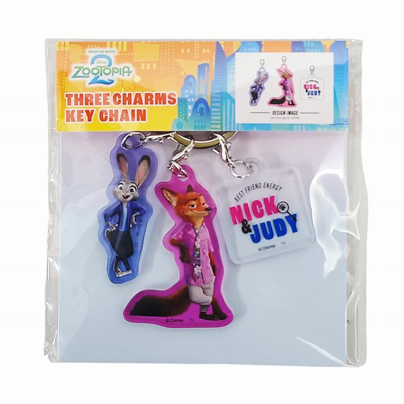 ディズニー ズートピア2 3チャームキーホルダー A ジュディ ニック