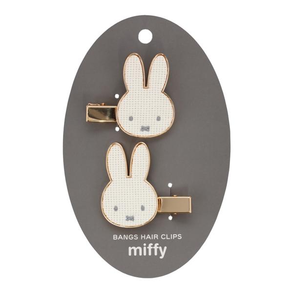 Miffy（ミッフィー） ツイード前髪クリップ WHITE 2個セット パーティ