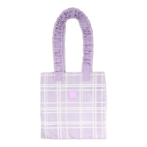 ちいかわ トートバッグ モモンガ CW00911 パープル チェック