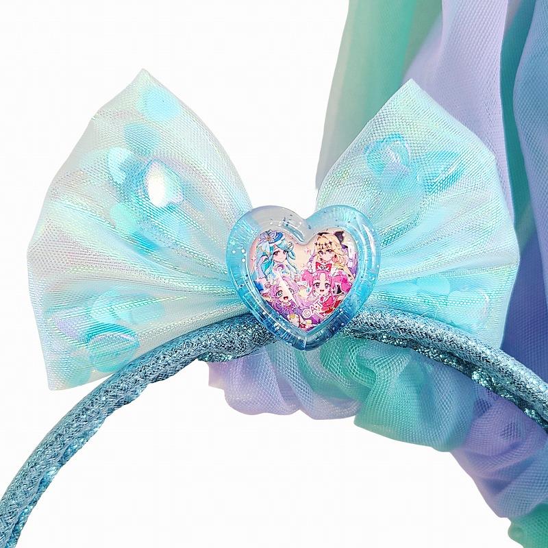 名探偵プリキュア PRイヤリング付カチューシャ ブルー リボン キラキラ