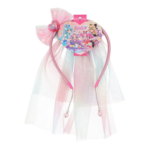 爆買 名探偵プリキュア PRイヤリング付カチューシャ ピンク リボン