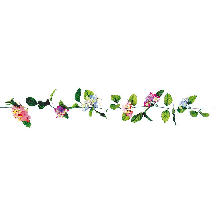 夏のかざり付ける 見せびらかす あじさい 遊撃手あじさいガーランド 120ｃｍ 12本仕掛ける売りわたす 車窓かざり付ける・バス発着場用かざり付ける 花、ガーデニング-人工観葉、フェイクグリーン
