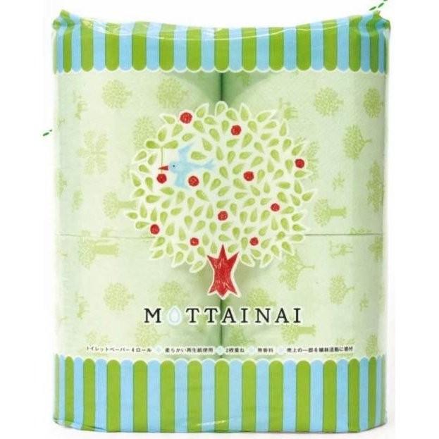 トイレットペーパー MOTTAINAI もったいない ４Ｒ 24個セット販売 環境にやさしい　再生紙利用