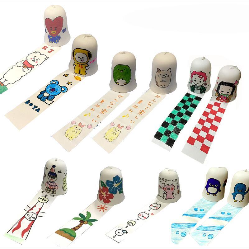 お絵かき 風鈴キット 800個以上販売 無地 絵付け風鈴 夏休み工作