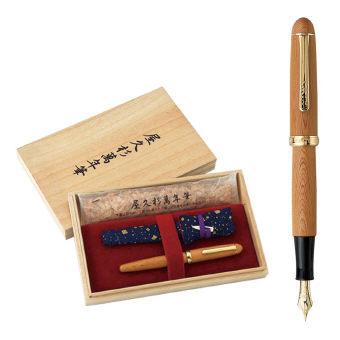 プラチナ#3776 屋久杉万年筆 (PTB50000YN#62-3)専用ペンケース付き