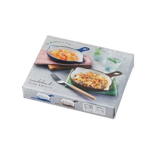 食器  クッカル　片手プレート　40個販売 陶器製 2色取混ぜ 料理レシピ付き 調理器具 お鍋　販促品・景品・ノベルティ・記念品｜lucky-merci｜02