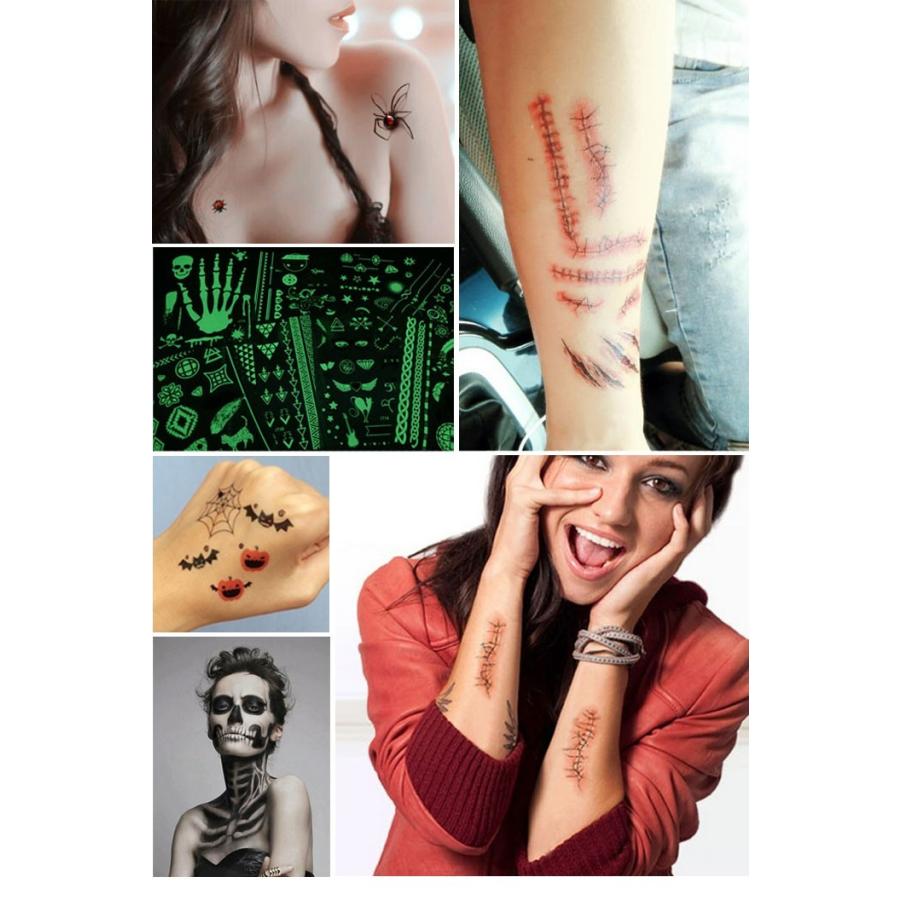 1 1 2枚セット ハロウィン ファッション タトゥー 貼る シールタイプ ボディペイント ボディシール 簡単 洗える ステッカー ネコポス 宅配便対応 F Tattoos ラッキーショップ 通販 Yahoo ショッピング