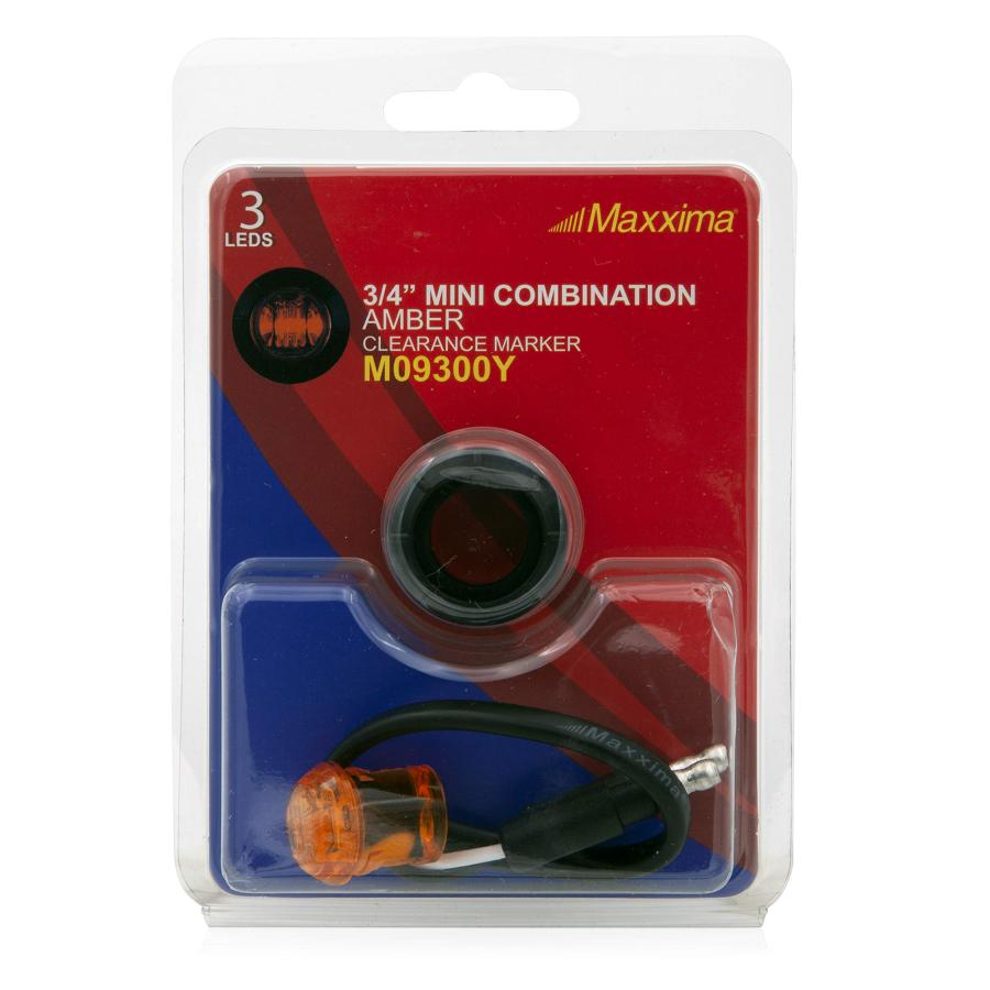 【並行輸入品】Maxxima M09300Y アンバー LED 3/4インチ ラウンドコンビネーションクリアランスマーカーライト Maxxima_6
