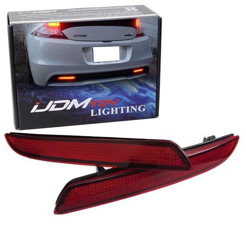 【並行輸入品】iJDMTOY レッド レンズ LED バンパー リフレクター ライト ホンダ CR Z CR V インサイト対応 アキュラ TS_1
