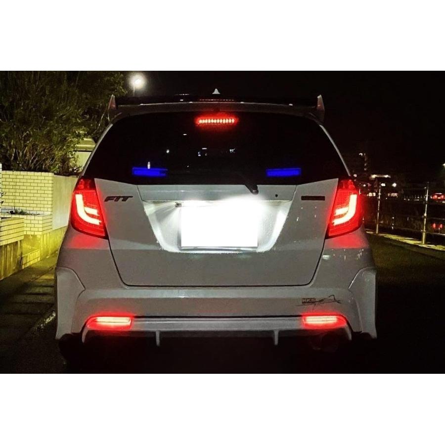 【並行輸入品】iJDMTOY レッド レンズ LED バンパー リフレクター ライト ホンダ CR Z CR V インサイト対応 アキュラ TS_9