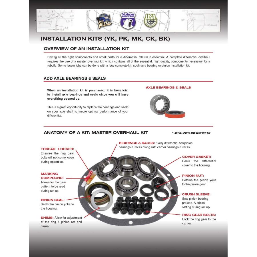 【並行輸入品】Yukon Gear & 車軸 (PK GM8.6 A) ピニオン取り付けキット GM 8.6ディファレンシャル用 Yukon P_6