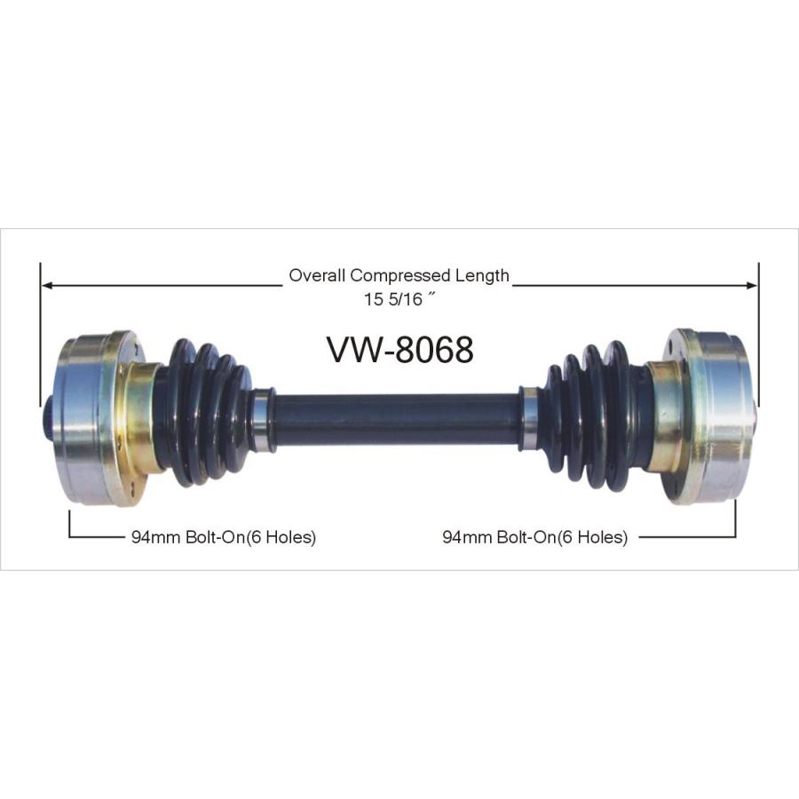 【並行輸入品】SurTrack VW 8068 CV Axle Shaft_3