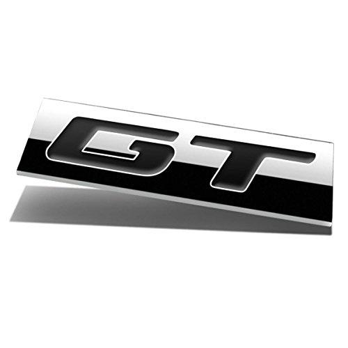 【並行輸入品】クローム仕上げ メタルエンブレム GTバッジ (ブラックレター) Auto Dynasty Chrome Finish Metal