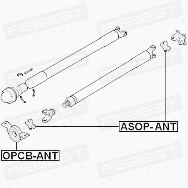 【並行輸入品】FEBEST OPCB ANT ドライブエレメント Center Bearing Support Febest OPCB ANT_3