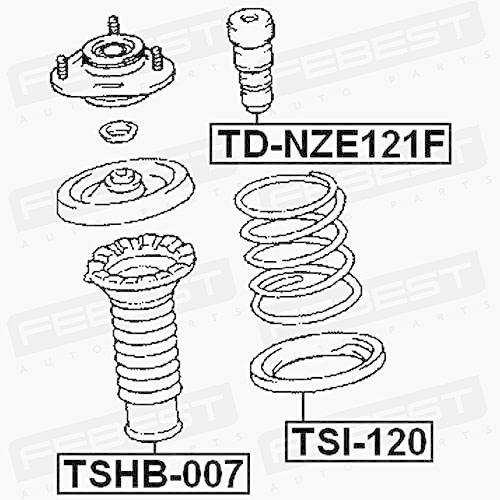 【並行輸入品】Front Bumper Spring Febest TD NZE121F Oem 48331 12200