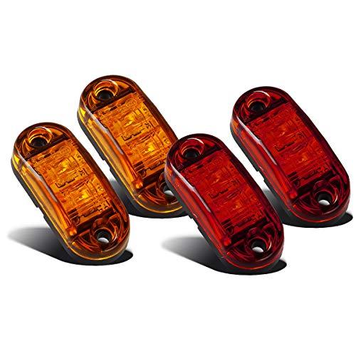 【並行輸入品】2.5インチオーバルトレーラーサイドマーカーライト2LED 4点パック Partsam 126935 Partsam Amber_1