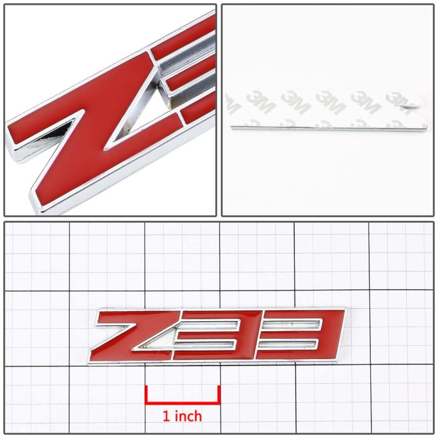 【並行輸入品】メタルエンブレム デカール ロゴ トリム バッジ Z33 (レッド) Metal Emblem Decal Logo Trim B_3