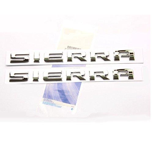 【並行輸入品】Yoaoo 〓 2個OEMクロームSierra銘板合金Letterバッジエンブレム光沢for Chevrolet GM 2500h_1