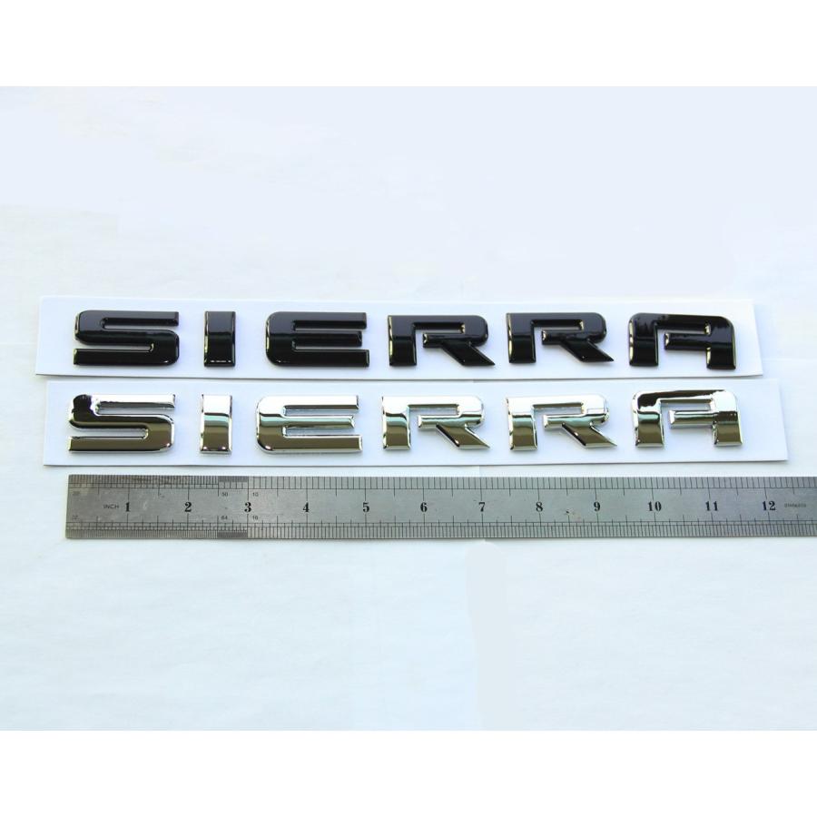 【並行輸入品】Yoaoo 〓 2個OEMクロームSierra銘板合金Letterバッジエンブレム光沢for Chevrolet GM 2500h_9