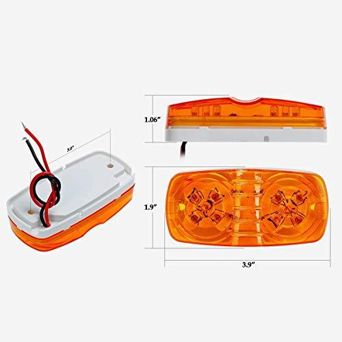 【並行輸入品】Partsam 5個 アンバー 10 LED マーカーライト、ダブルブルズアイマーカーライト、[DOT承認] トレーラー トラック_4