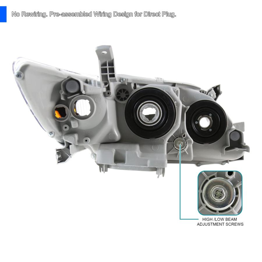 【並行輸入品】Spec D Tuning クロームハウジング クリアレンズ プロジェクターヘッドライト アンバーリフレクター付き 2007 20_9