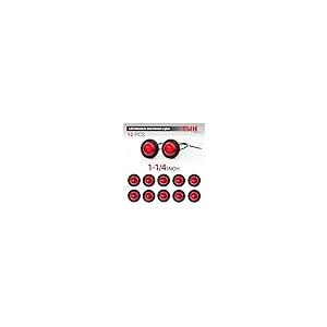 【並行輸入品】12 Pcs TMH 1 1/4 Inch Mount Red LENS \u0026 Red LED Clearance Markersの画像