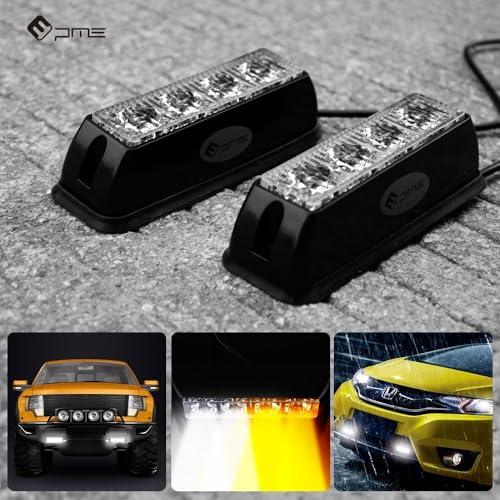 【並行輸入品】4 LED Waterproof Emergency Beacon Flash Caution Amber and Whiteの画像
