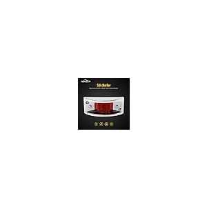 【並行輸入品】Partsam LEDトレーラークリアランスとサイドマーカーライト12個 レッド 密封クロム アーマードLED4個 Partsam_5