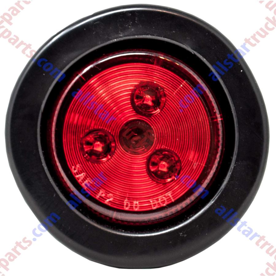 【並行輸入品】[レッド2個 + アンバー2個] 2インチ ラウンドトレーラー 3 LED クリアランスサイドマーカーライト [DOT FMVSS_6
