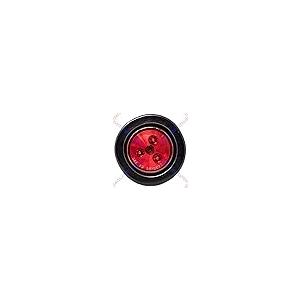 【並行輸入品】[レッド2個 + アンバー2個] 2インチ ラウンドトレーラー 3 LED クリアランスサイドマーカーライト [DOT FMVSS_8