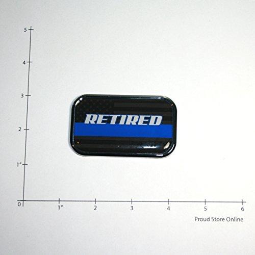 【並行輸入品】Retiredシンブルーラインドーム型クロームエンブレムProud USA警察フラグ車3d 3 \" x 1.8 \"" RETIRED"_4