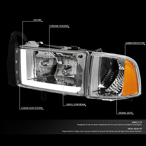 【並行輸入品】DNA モーターリング HL LB DR944 CH AM クロームアンバーヘッドライト LED DRL交換用 94 02 RAMの画像