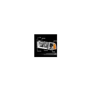 【並行輸入品】DNA モーターリング HL LB DR944 CH AM クロームアンバーヘッドライト LED DRL交換用 94 02 RAMの画像